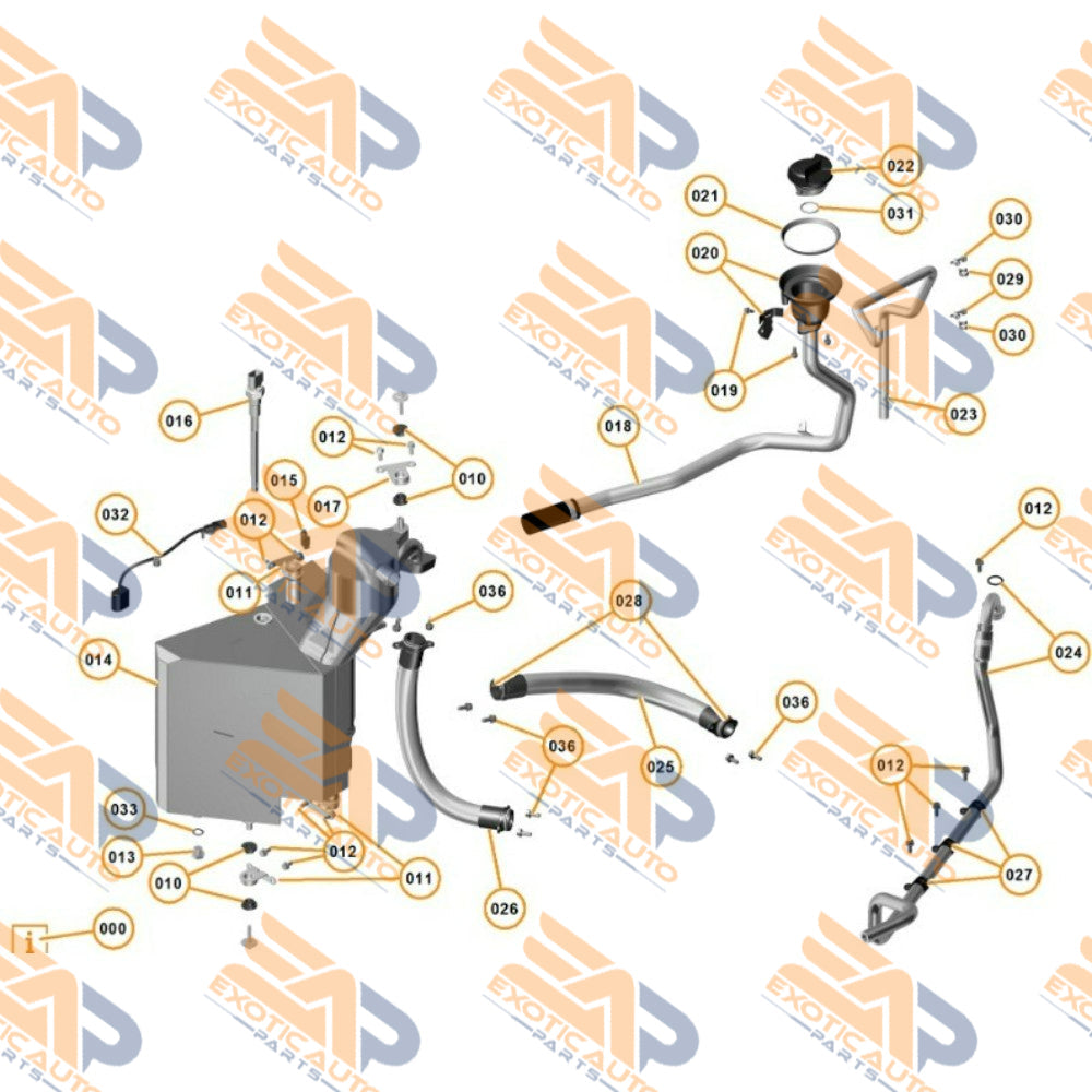 McLaren, 5X O-ring Oil Tank Hose